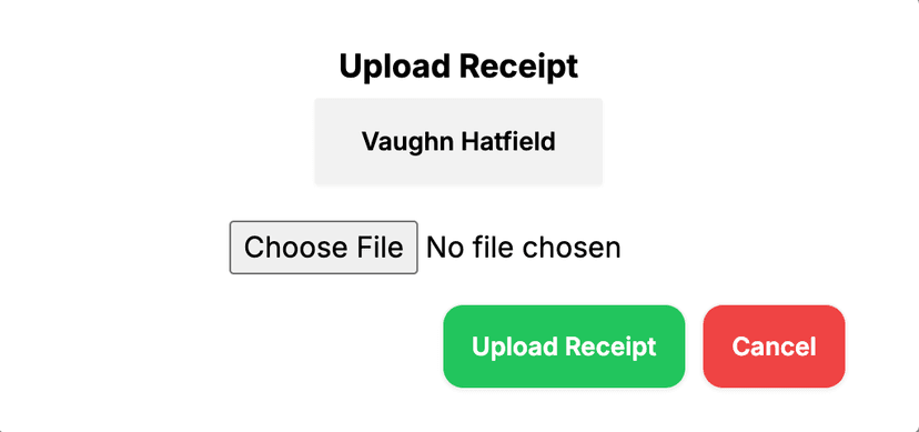 Receipt Upload Example